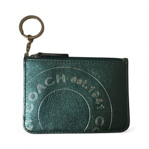 COACH - Teal Metallic Coin Purse